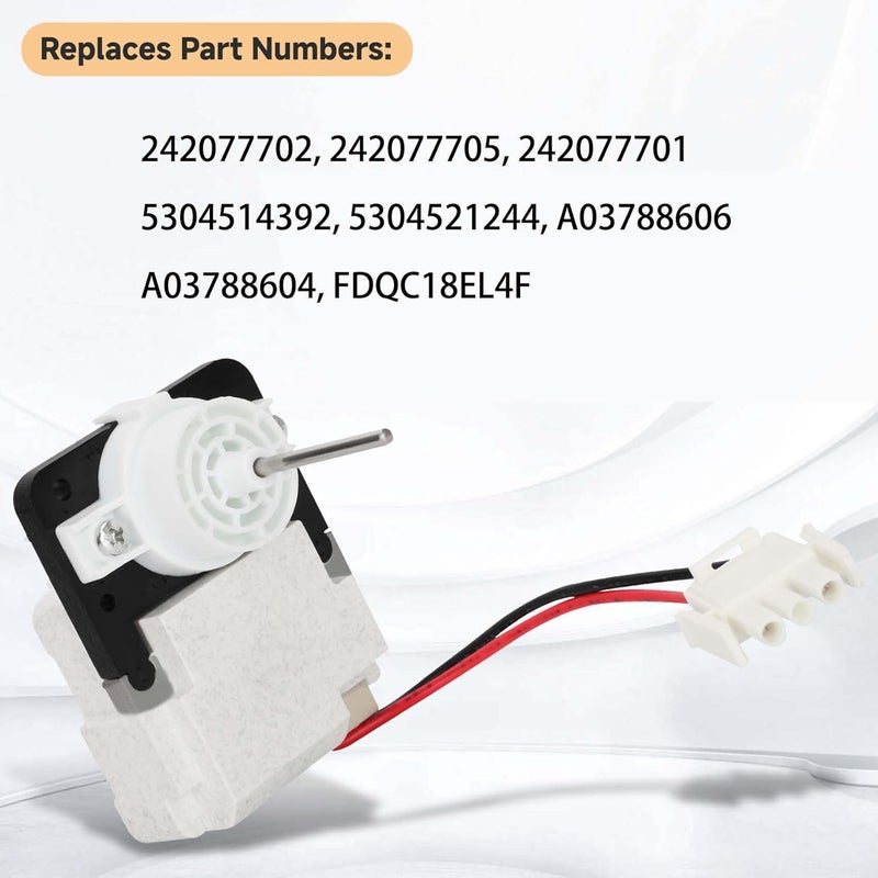 SUMNEW 242077705, 242077702, FDQC18EL4F Evaporator Fan Motor, 5304514392, A03788604 Blower Motor for Frigidaire, Kenmore Refrigerators - Image 3